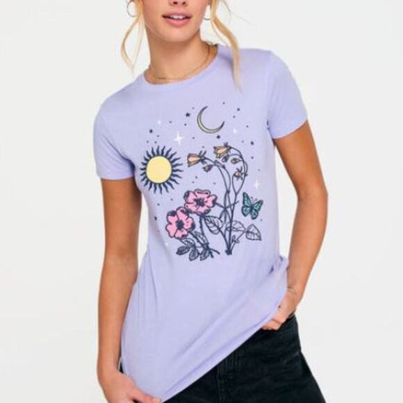 Aeropostale Celestial Floral Graphic Tee Slim Fit | Juniors‎ XL - Picture 1 of 9